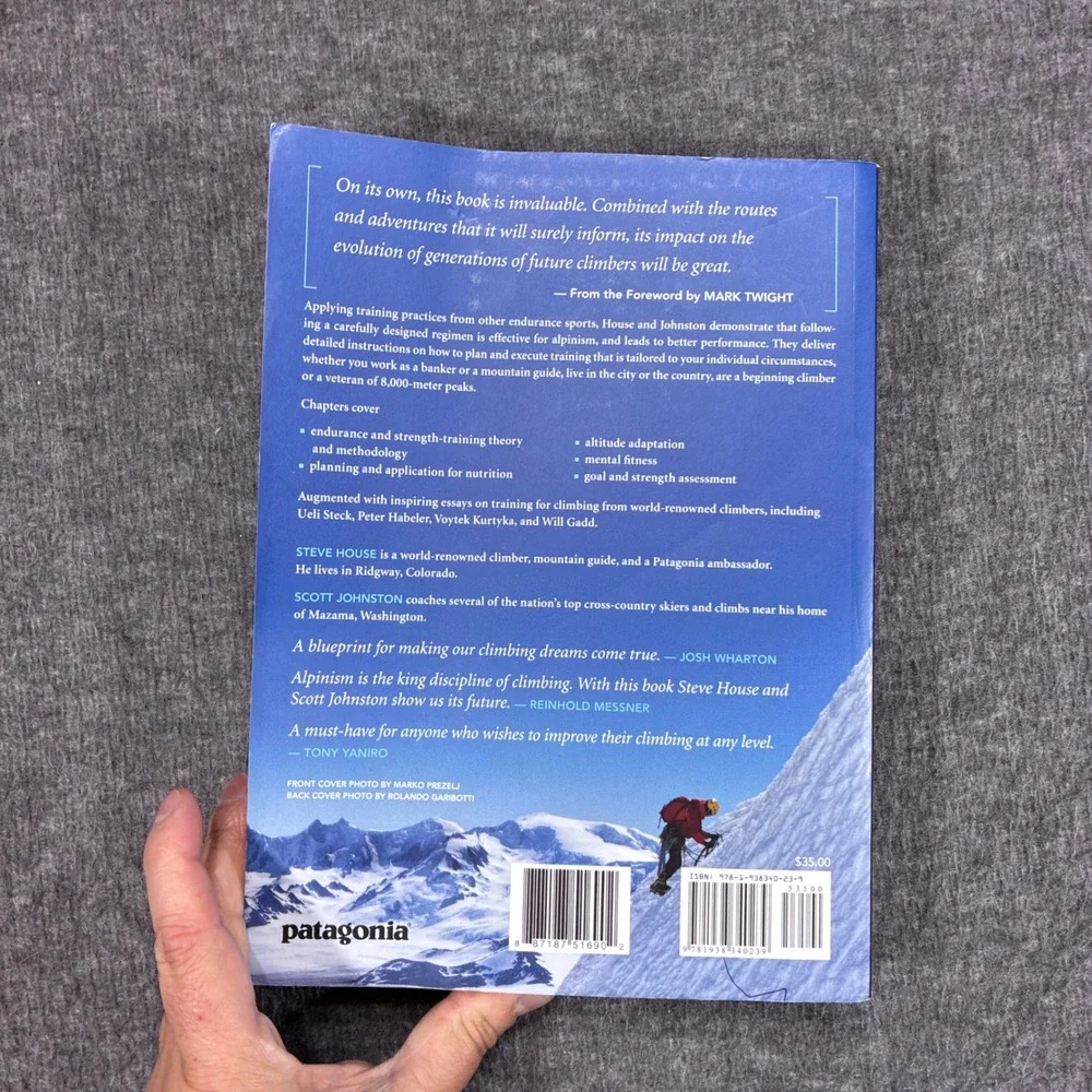 Patagonia Training for the New Alpinism Book Blue Climbing Manual Rare